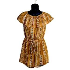 Iris size MEDIUM romper with drawstring waist and pockets